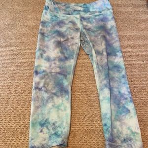 These multi colored blue pants are very stretchy!